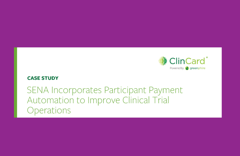 SENA Incorporates Participant Payment Automation to Improve Clinical Trial Operations