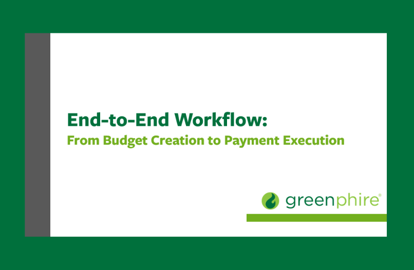 End-to-End Workflow: From Budget Creation to Payment Execution