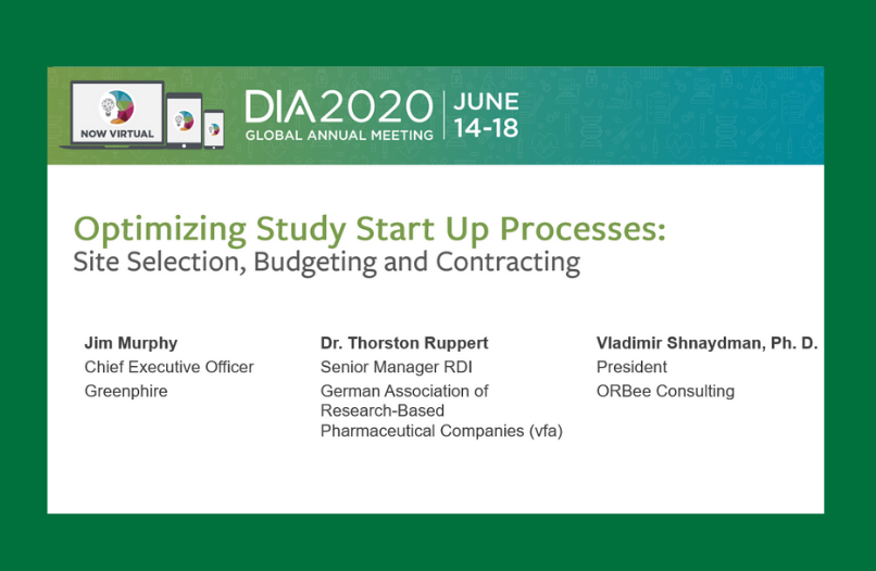 Webinar Replay – DIA 2020: Optimizing Study Start Up Processes