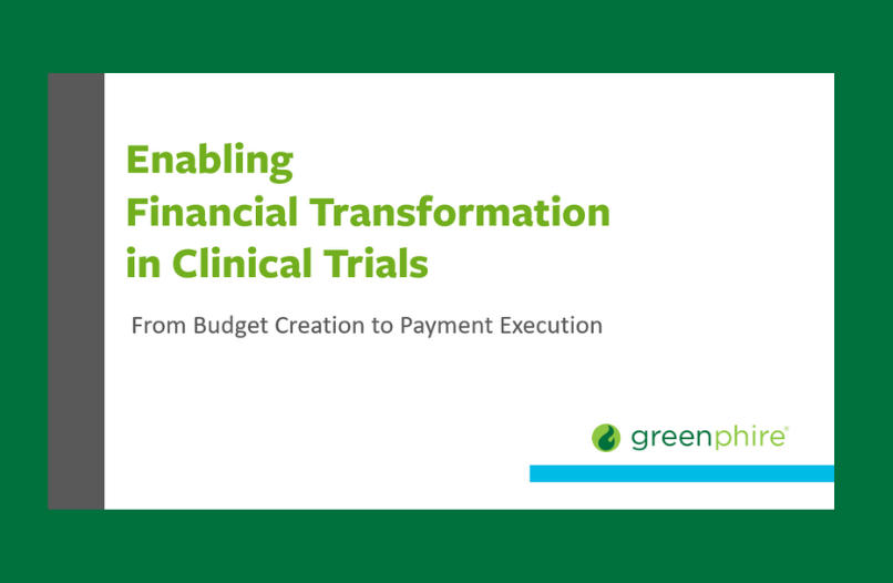 Enabling Financial Transformation in Clinical Trials