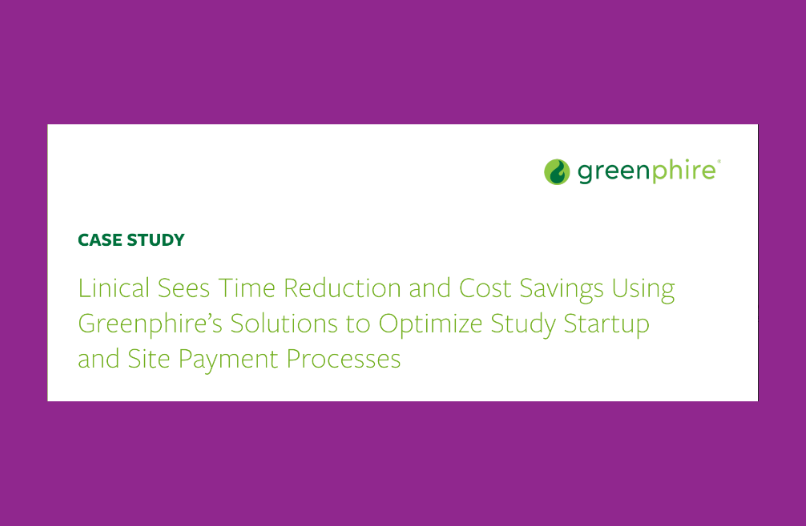 Linical Sees Time Reduction and Cost Savings Using Greenphire’s Solutions to Optimize Study Startup and Site Payment Processes